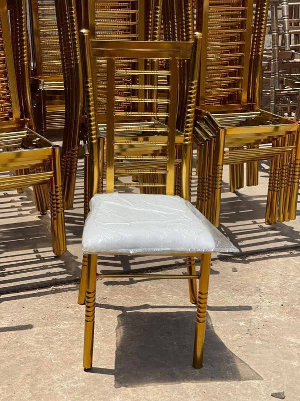 Bulk Stocks Available SS Gold Dining 6 chairs Banquet Hotel Restaurant 15