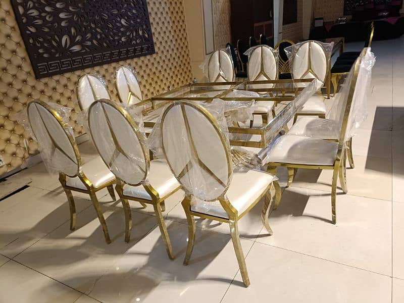 Bulk Stocks Available SS Gold Dining 6 chairs Banquet Hotel Restaurant 16