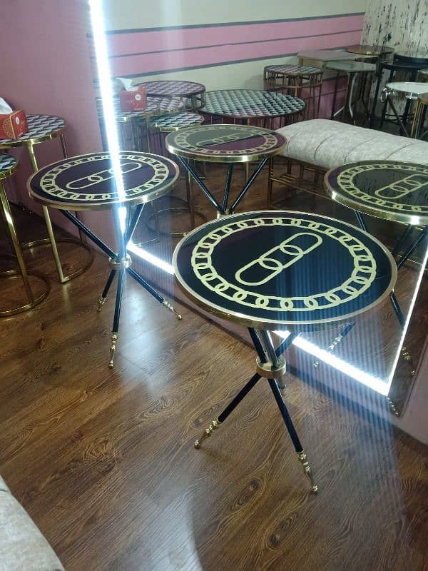 Hand-Painted Nesting Table Set - Elegant & Timeless Design 16