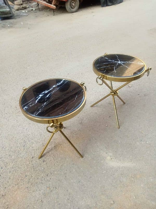 Hand-Painted Nesting Table Set - Elegant & Timeless Design 19