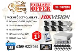 6 CCTV Cameras Set In DHA (HIK Vision)