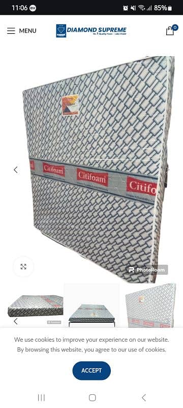 citifoam life time slightly used 78 by 72, 6 inch 2