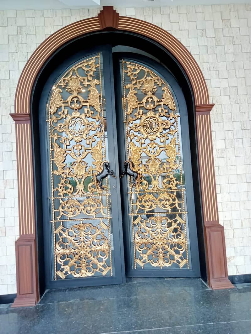 Gates-Iron Gates-Cnc Cut wirk Gate-Main gate- Wrought iron gate 1