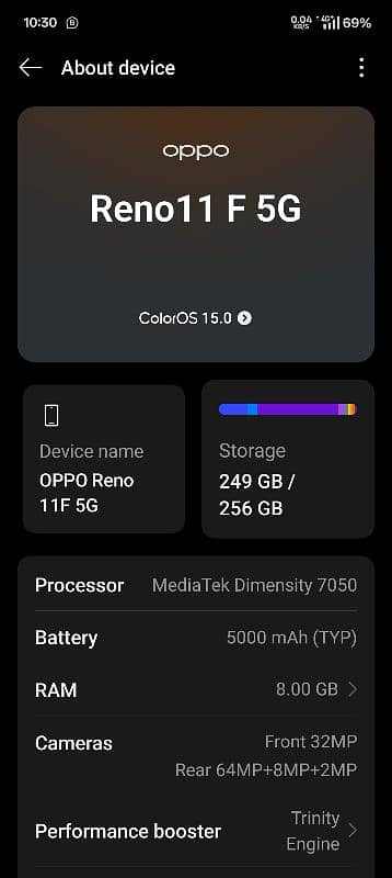 Reno 11F 5G   8GB, 256GB 9