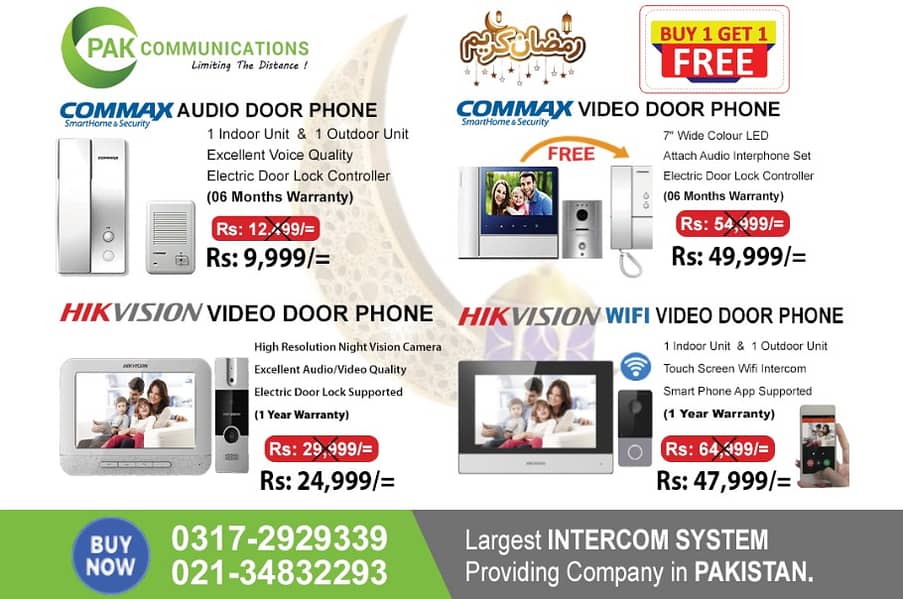 Audio/Video Intercom Ramadan Sale 0