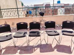 5 Stainless steel chairs available for sale