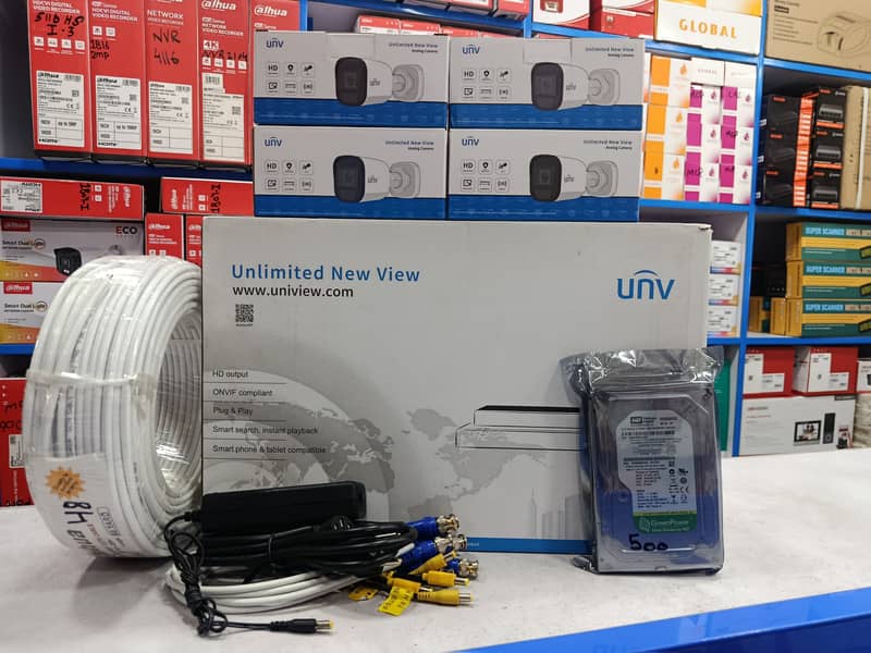 UNV Security Cameras | 4 Cameras Complete Package | lowest prices 0
