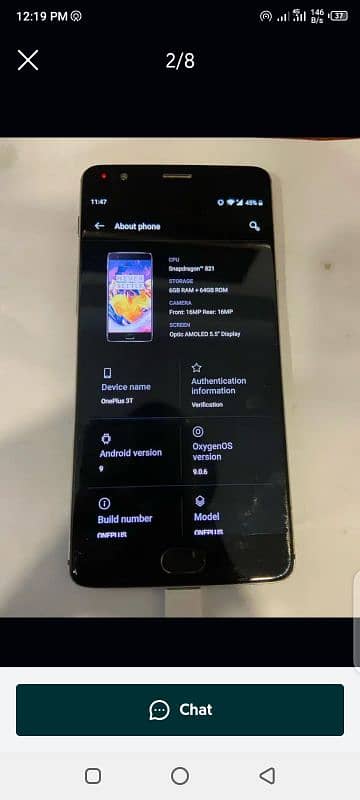 One plus 3t model 6.64 with box 4