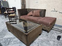 sofa with table