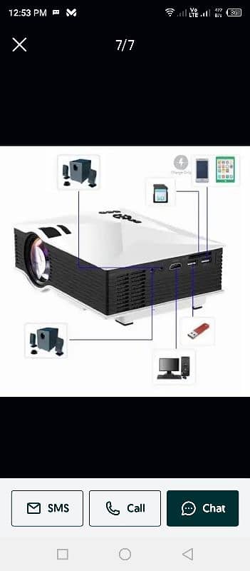 UNIC UC40 plus projector 1080p exchange mobile ke sath 5