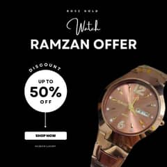 Ramzan Offer Rose Gold Watch luxury style