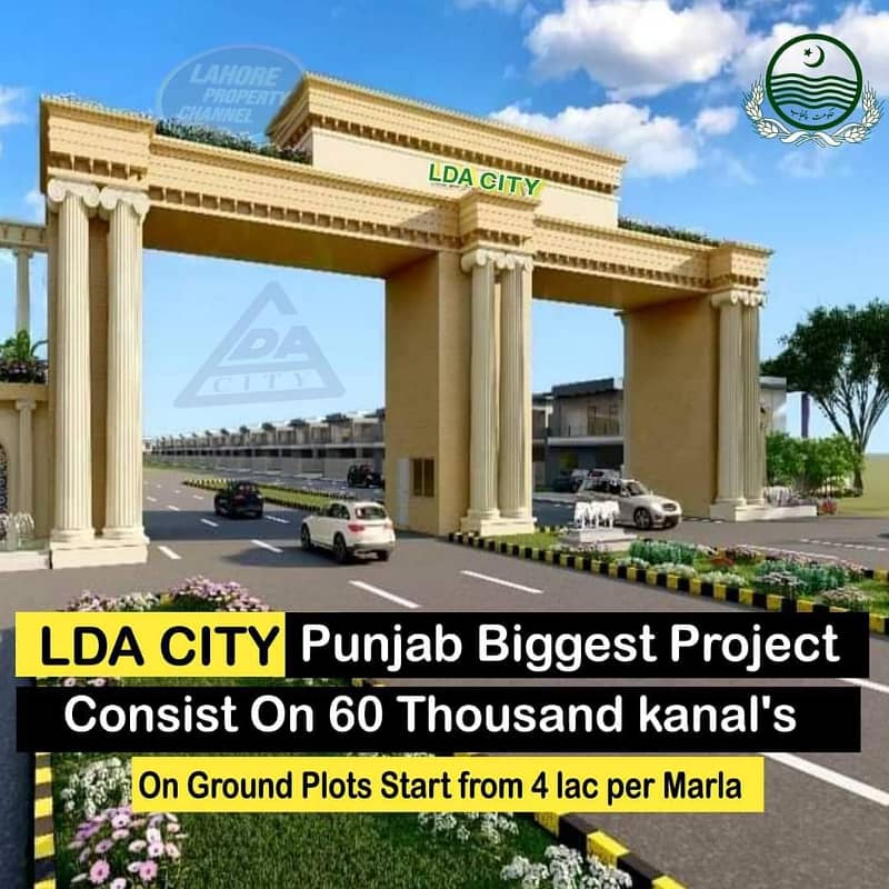 LDA CITY 1 KANAL Possession Corner Plot For Sale In E Block 4