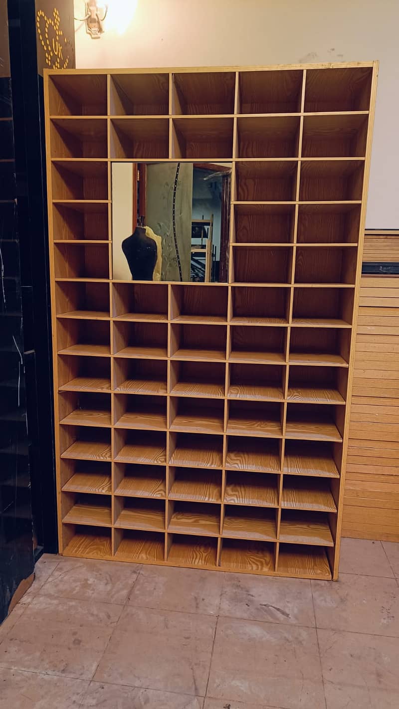 Imported MDF Shop Racks, Glasses disp 10/10 condition, Cost 2500/sqft. 1