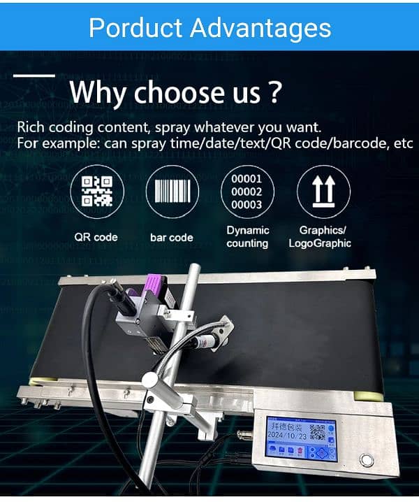 line expiry date batch code printer with convyour 0