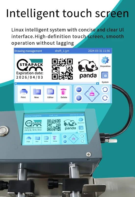 line expiry date batch code printer with convyour 5