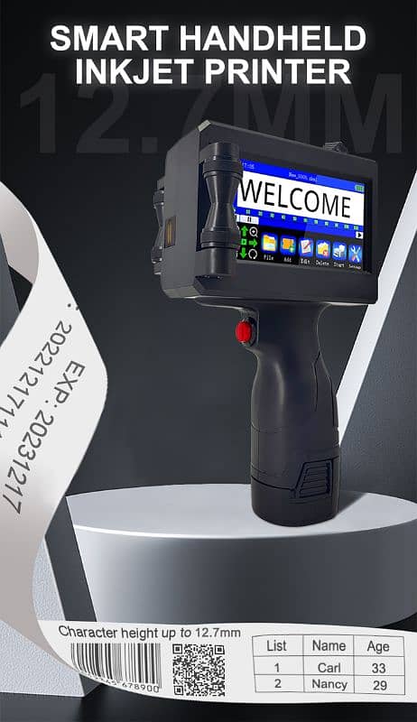 Handheld expiry date batch code printer new upgrade model 5