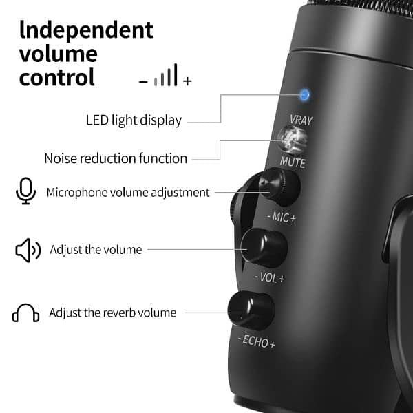 Jmary MC-PW8 Professional USB Microphone With Noise Reduction 8