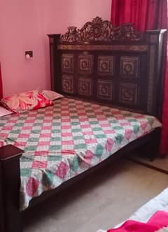 Bed with side tables for sale