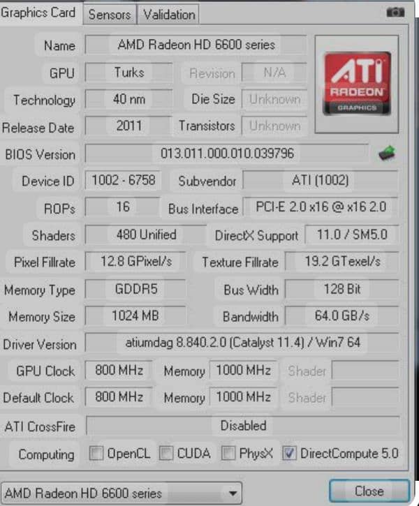 amd radeon hd 6670 1gb ddr5 1