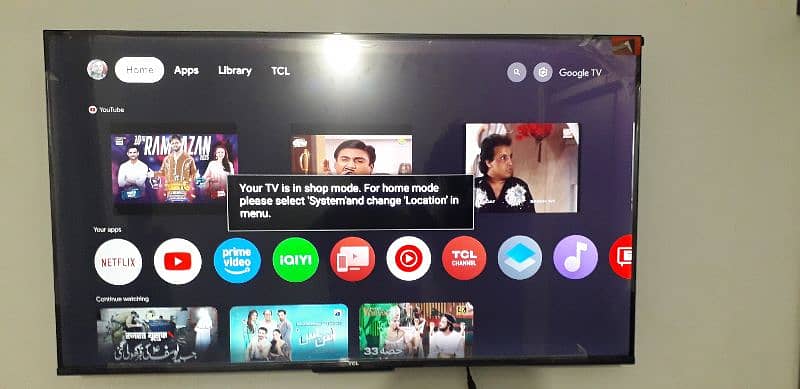 tcl led only one week use 4