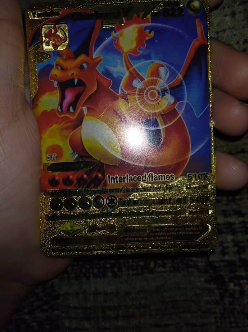 Very good Pokemon golden Charizard card we evolution 0