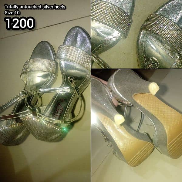 Silver 3 inches heels 0