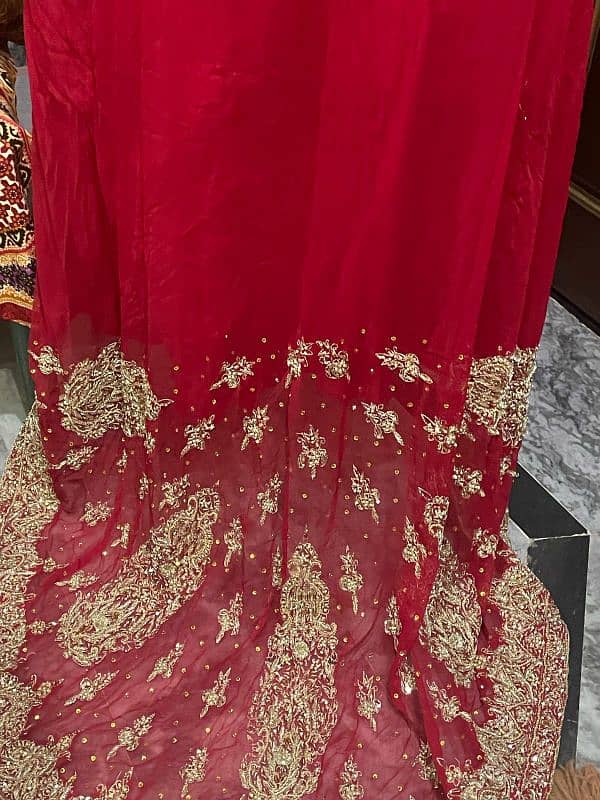 bridal first day lehnga with tail 6