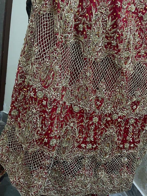 bridal first day lehnga with tail 7