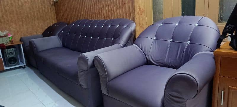 Sofa set purple shade 1