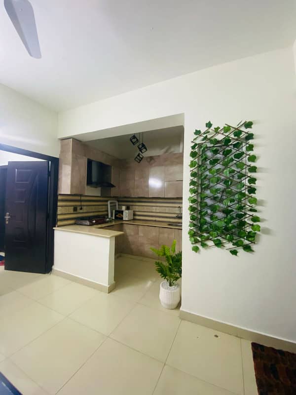 One bed luxury furnished apartment available for rent in gulberg greens islamabad. 6