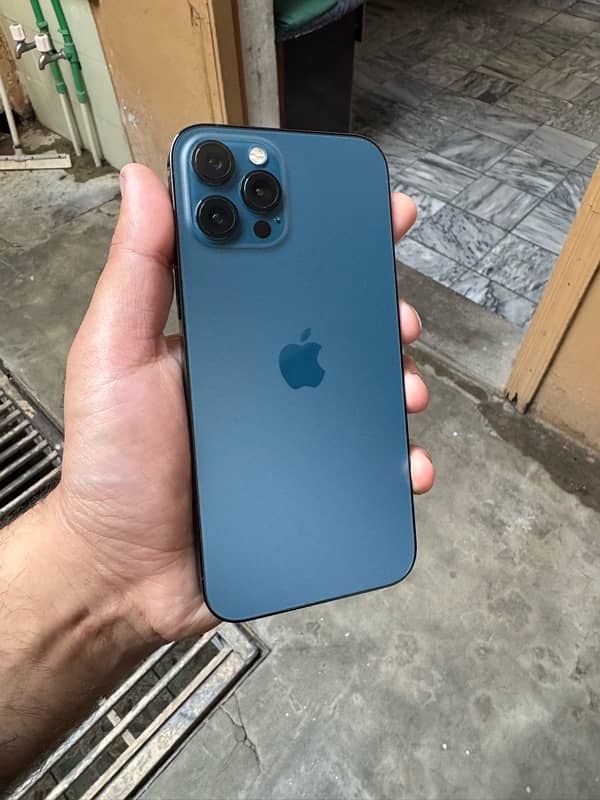 i phone 12 pro max blue colour condition 10/9.5 9