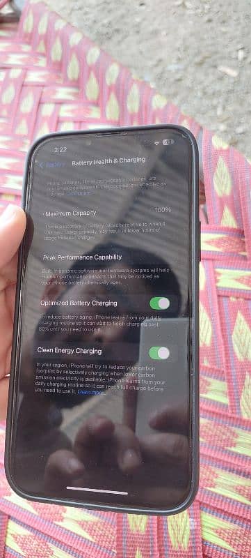 I phone 13 pro max 100 battery health 10/10 256gb  sim 2month working 1