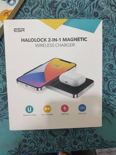 iPhone 16 Pro Max( ESR halo lock 2 sided wireless charger Magsafe 2in1