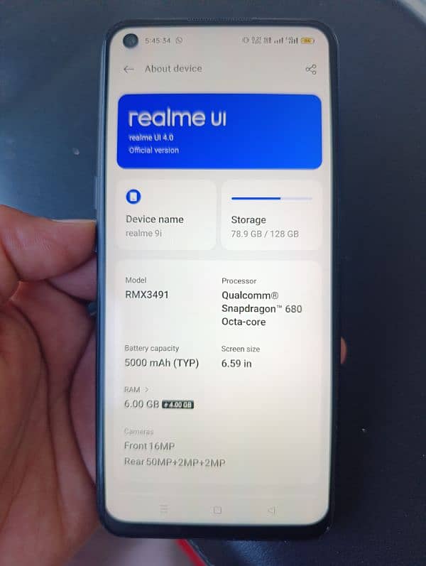 Realme 9i Condition 10/10 8gb/128gb 3