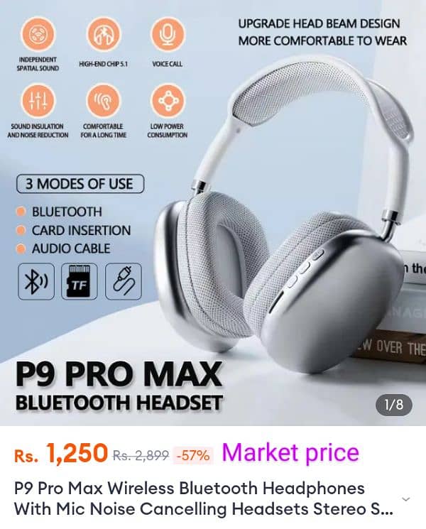 P9 Headphones wireless. Apple copy. Ph:0329-4041551. 4