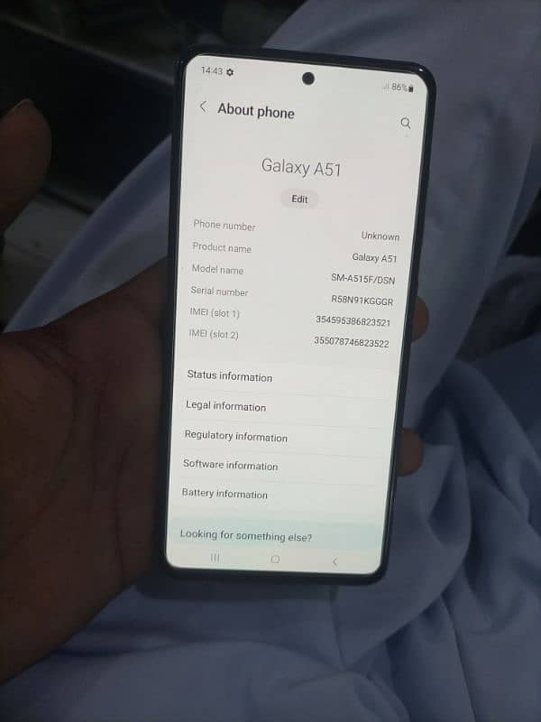 Samsung A51 6/128  No open no Repire In display Finger print 5