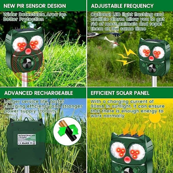 outdoor indoor animal birds Ultrasonic repeller waterproof insects 5