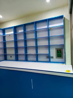 Whole clinic setup counter racks shelves