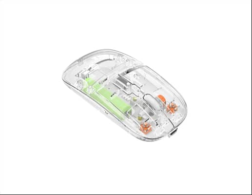 Transparent Wireless + Bluetooth Dual-Mode Rechargeable Mouse 0