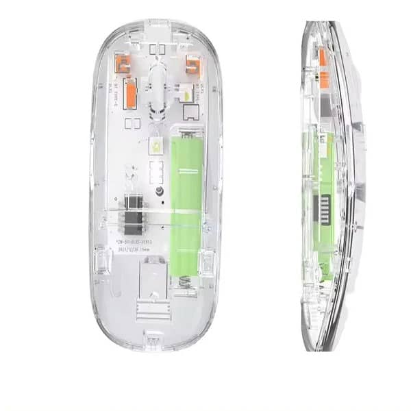 Transparent Wireless + Bluetooth Dual-Mode Rechargeable Mouse 1