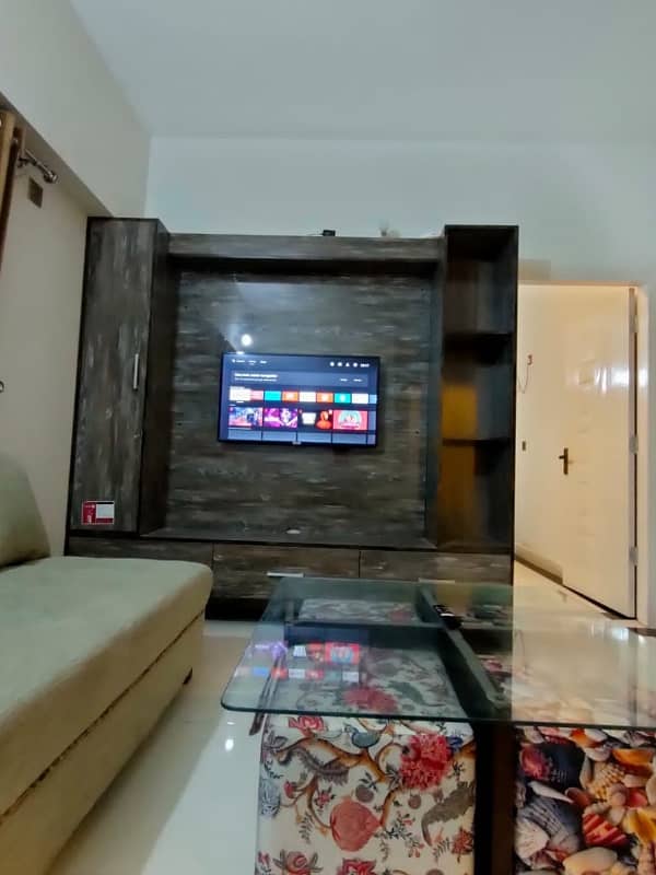 two bed fully furnished apartment available for rent in samama star gulberg greens islamabad. 3