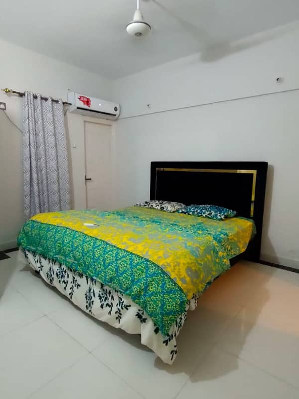 two bed fully furnished apartment available for rent in samama star gulberg greens islamabad. 5