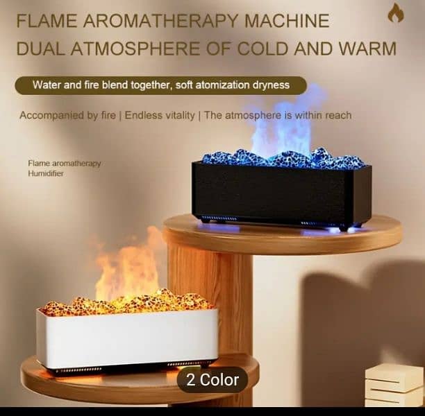 ultrasonic aromatherapy volcanic flame humdifer 2