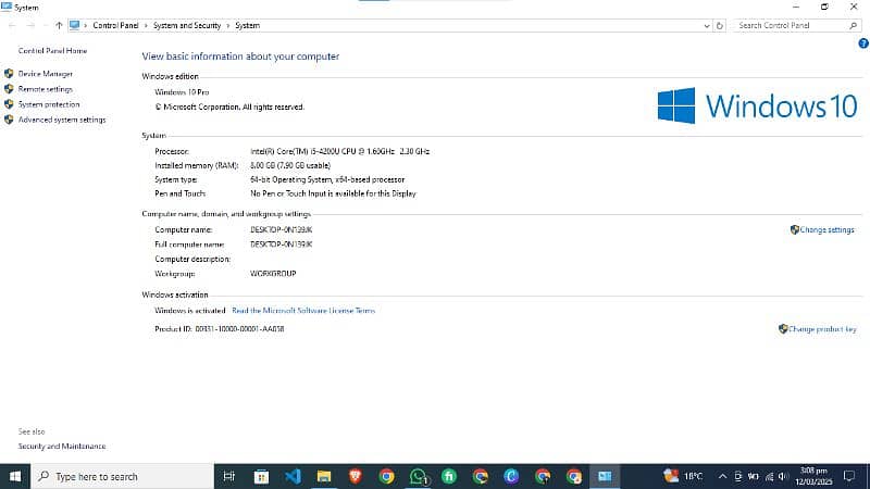 HP 840 i5 4 Generation Laptop 8/128 1