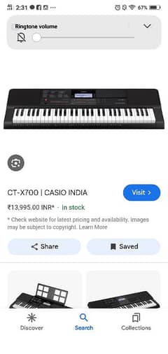 Casio piano CT x700