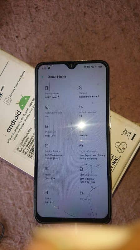 oppo Reno z 8/256 non pta touch and back break change bi ho jy ga 4