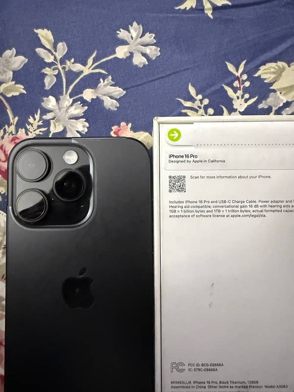 Iphone 16 Pro 128 JV LLA, 1 month used 8