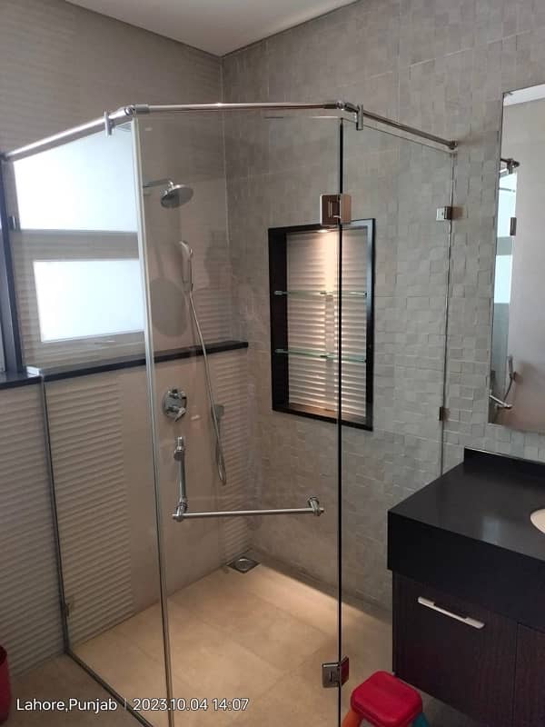 SHOWER CABIN / Almunium Windows/Office Partition/SS REELING/LED Glass 1