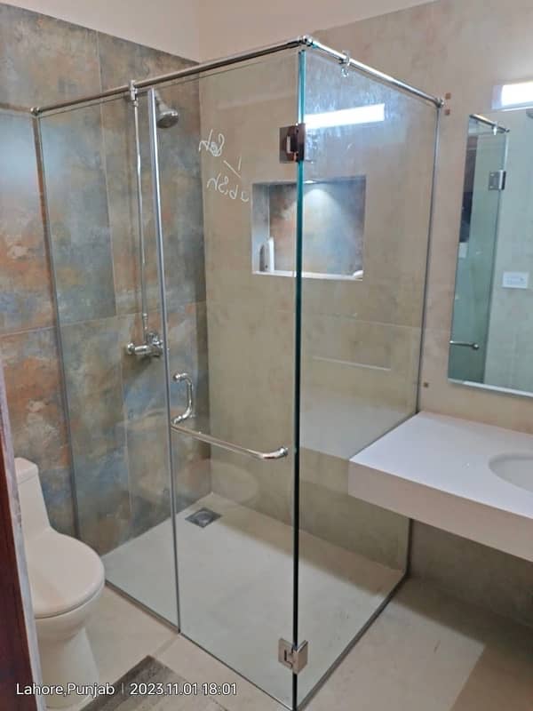 SHOWER CABIN / Almunium Windows/Office Partition/SS REELING/LED Glass 3