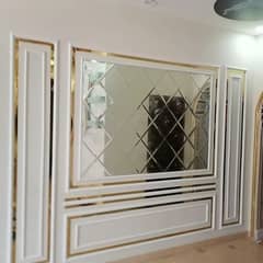 Glass works/Glass Doors/Mirror wall/Glass windows/Diamond shape mirro